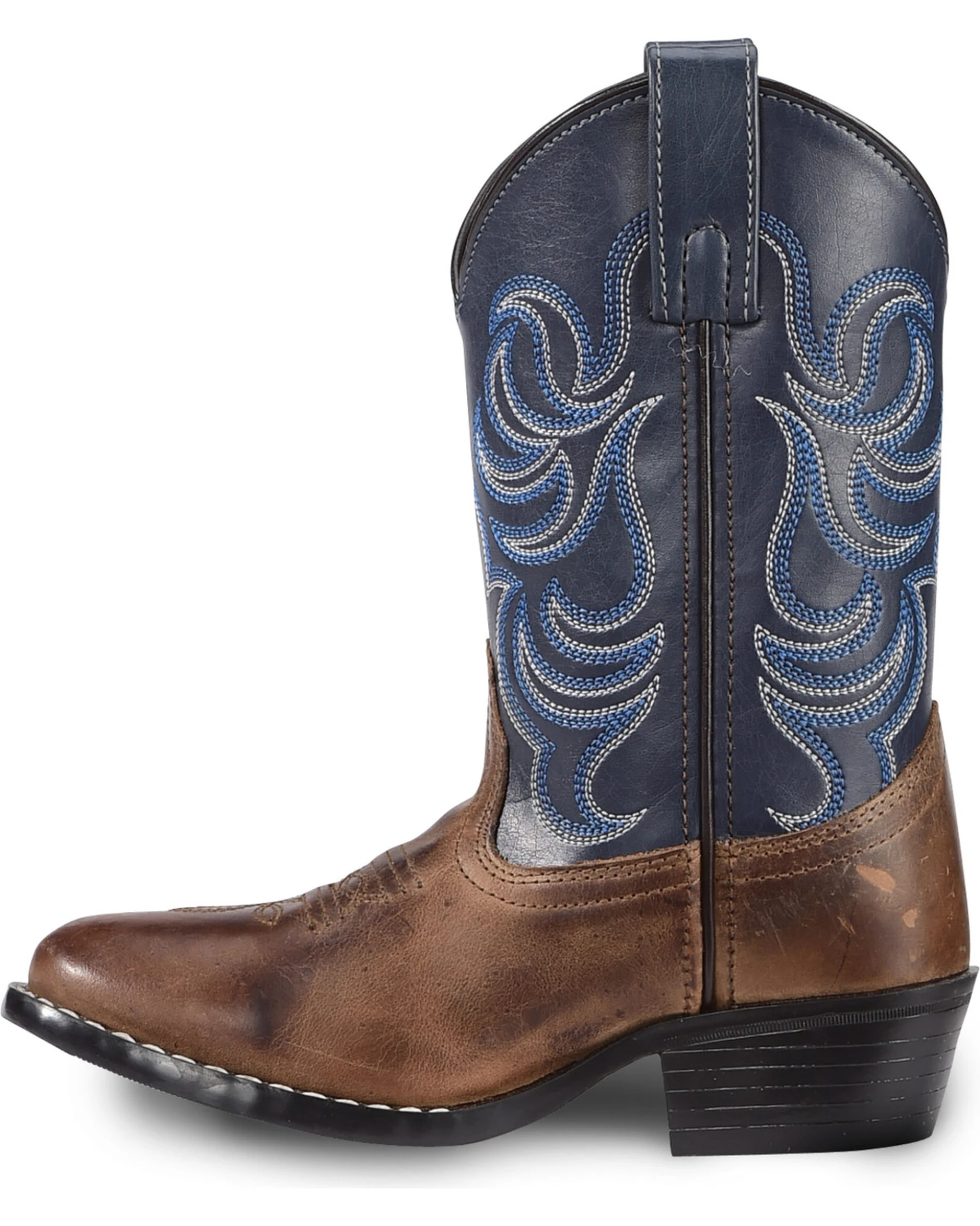 Cody James Boys' Two-Tone Embroidered Western Boots - Round Toe