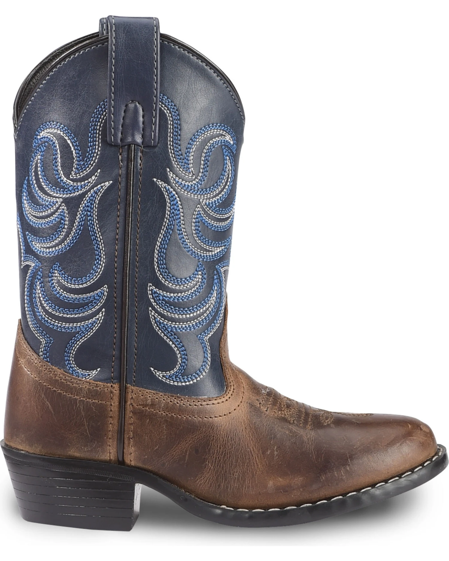 Cody James Boys' Two-Tone Embroidered Western Boots - Round Toe