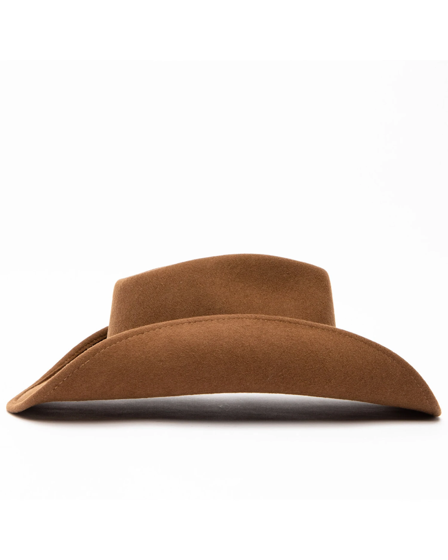 Cody James Men's Fawn Pinch Front Leather Stud Band Wool Hat