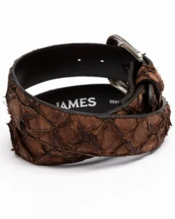 Cody James Men's Brown Pirarucu Exotic Belt