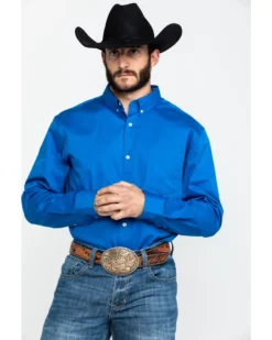 Cody James Core Solid Twill Long Sleeve Western Shirt 