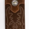 Cody James Men's Boot Stitch Long Horn Leather Checkbook Wallet