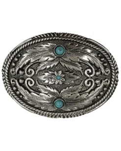 Cody James Men's Fancy Feathers Turquoise Buckle
