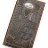 Cody James Men's Bi-Fold Crocodile Print Embossed Rodeo Wallet