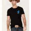 Cody James Men's US Eagle Flag Graphic Short Sleeve T-Shirt - Black