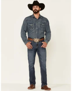 Cody James Men's Dark Wash Courtright Stretch Slim Straight Jeans 