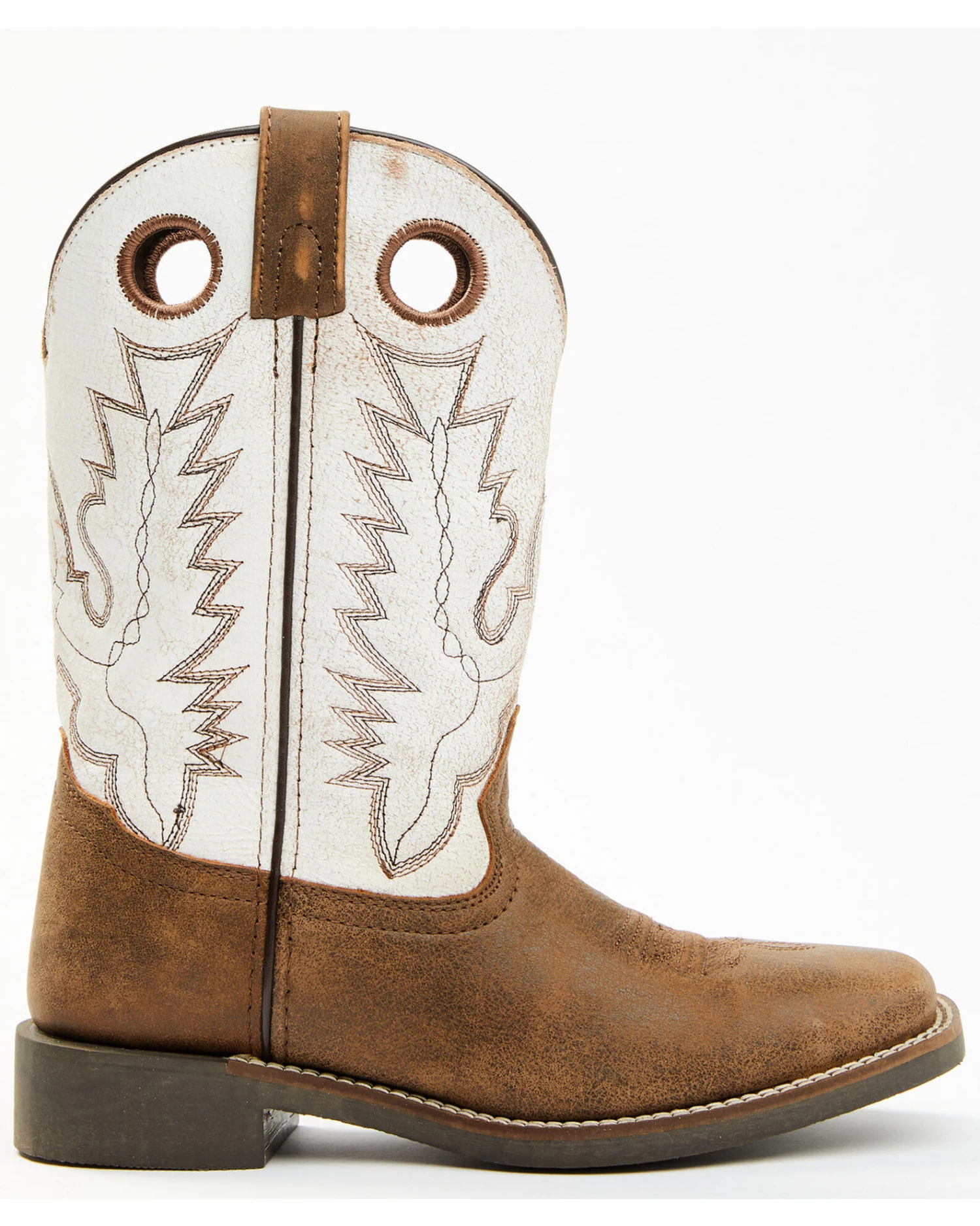 Cody James Boys' Pull On Leather Western Boots - Broad Square Toe