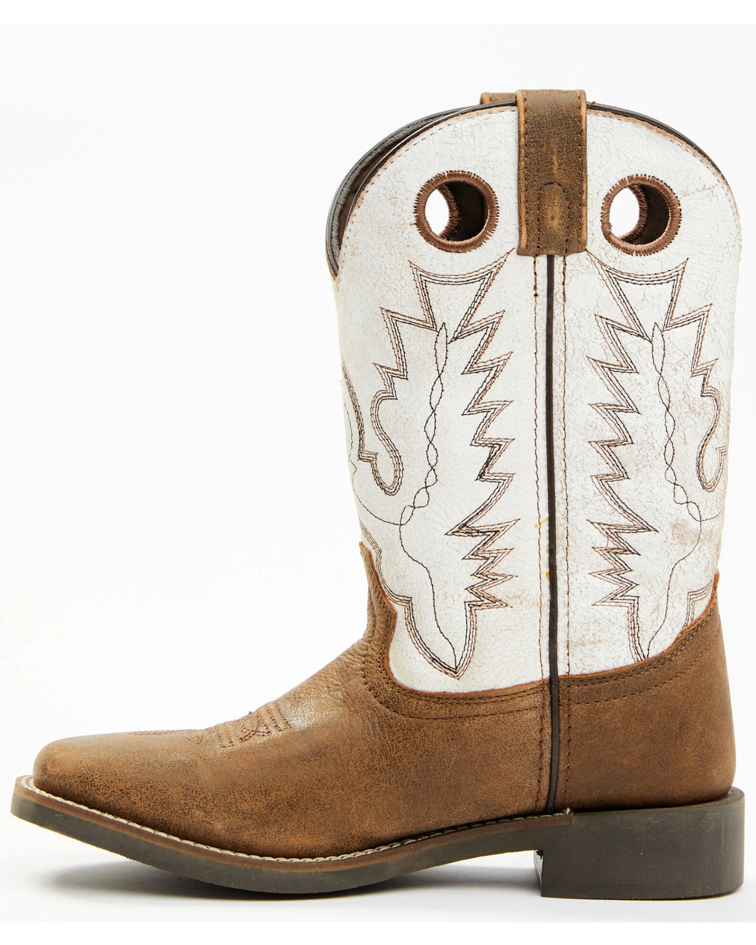 Cody James Boys' Pull On Leather Western Boots - Broad Square Toe