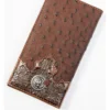 Cody James Men's Bifold Ostrich Print Embossed Rodeo Wallet