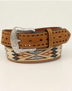 Cody James Men's Pierced Tab Southwestern Belt