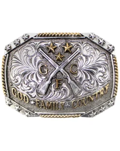 Cody James Men's God, Family, Country Belt Buckle