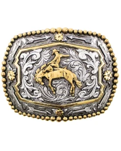 Cody James Men's Bronco Rider Beaded Edge Belt Buckle