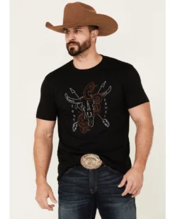 Cody James Men's Crossways Graphic Short Sleeve T-Shirt - Black