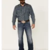 Cody James Men's Double Kicker Medium Dark Wash Stretch Relaxed Bootcut Jeans 