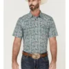 Cody James Men's Vista Paisley Print Short Sleeve Snap Western Shirt - Big & Tall 