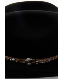 Cody James Men's 3X Black Leather Lace Band Wool Felt Western Hat