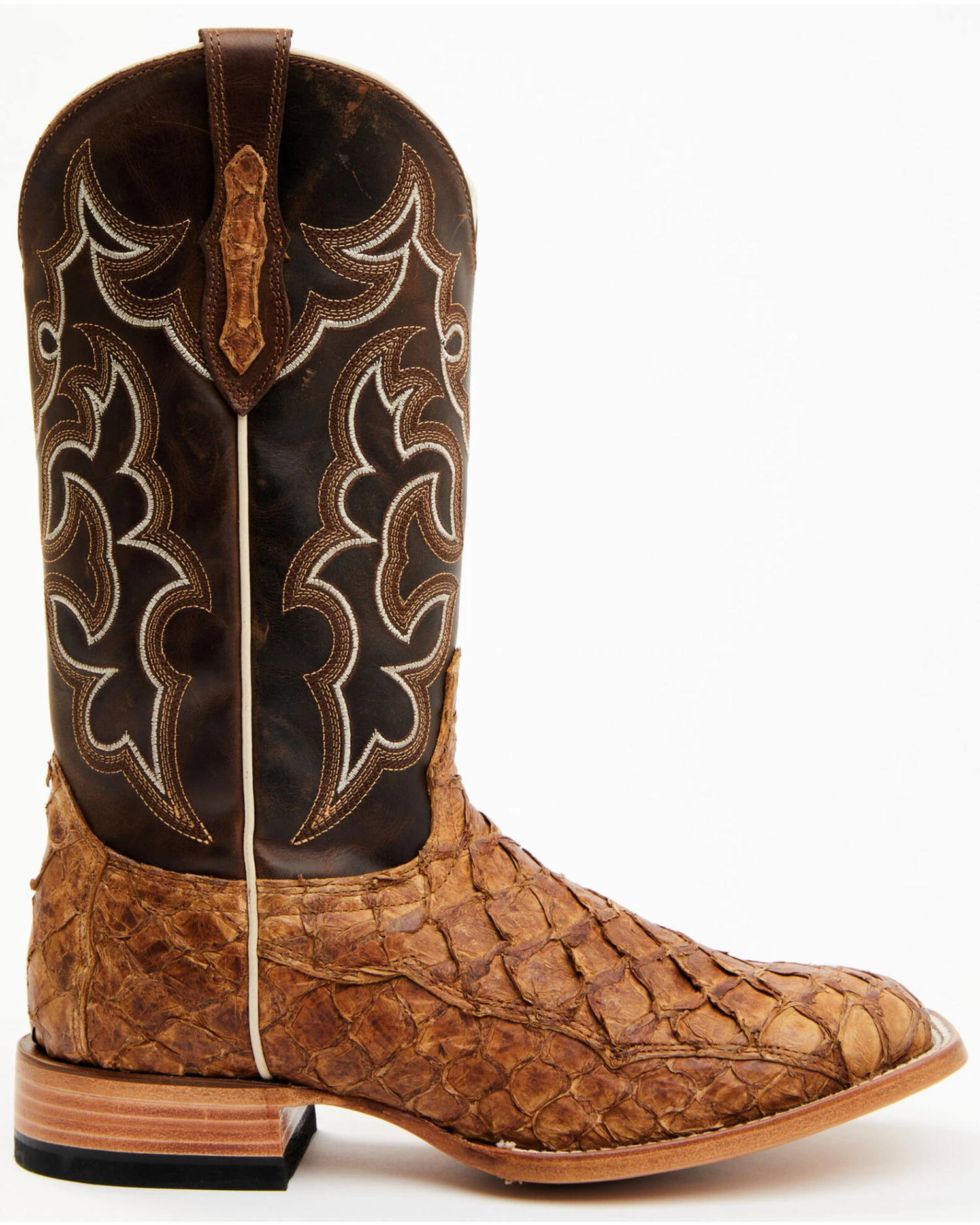 Cody James Men's Exotic Pirarucu Skin Western Boots - Broad Square Toe