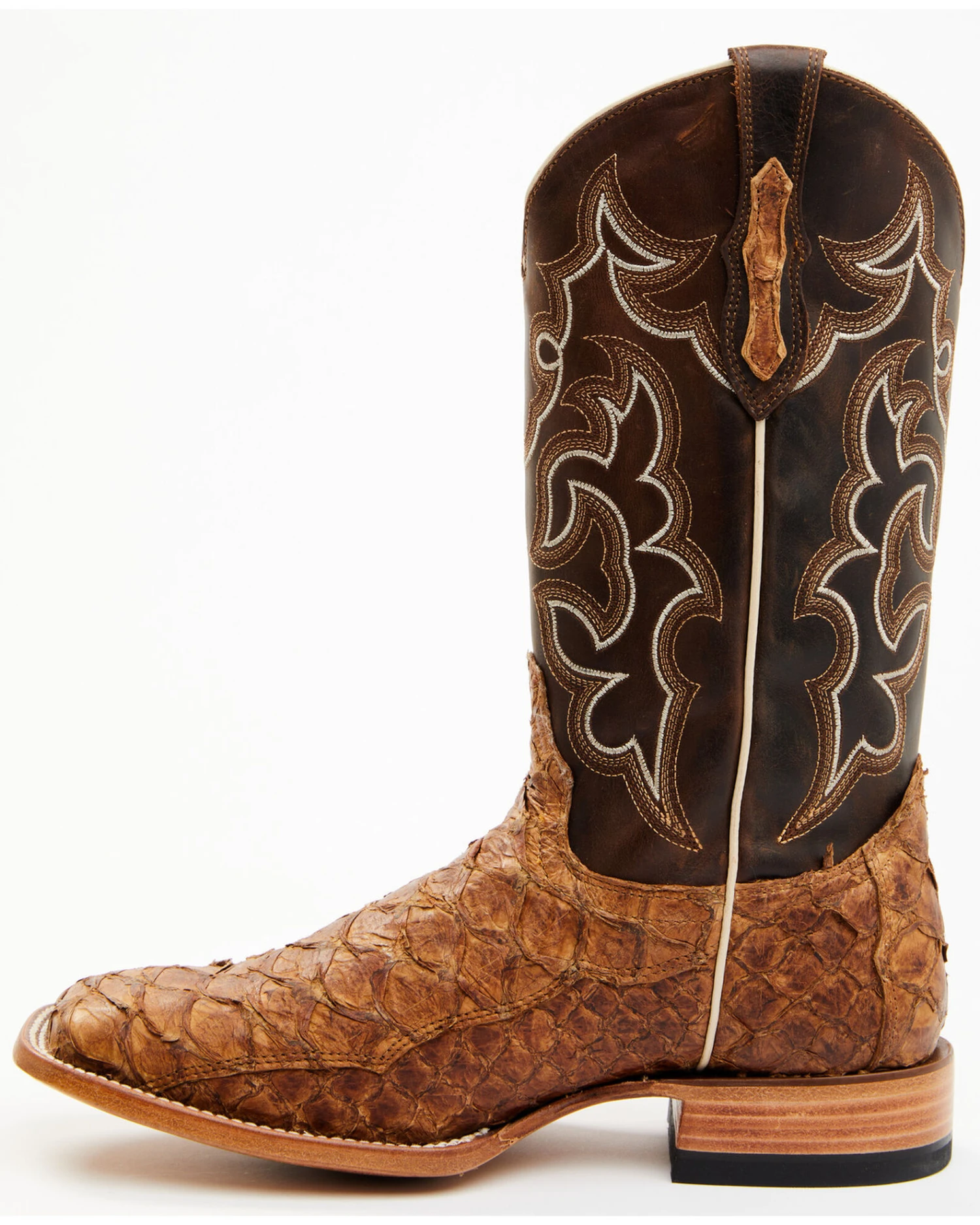 Cody James Men's Exotic Pirarucu Skin Western Boots - Broad Square Toe