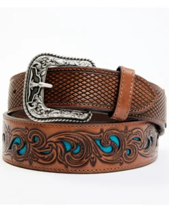 Cody James Men's Basketweave Turquoise Belt
