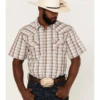 Cody James Men's Mount Vernon Small Plaid Short Sleeve Snap Western Shirt - Big & Tall 