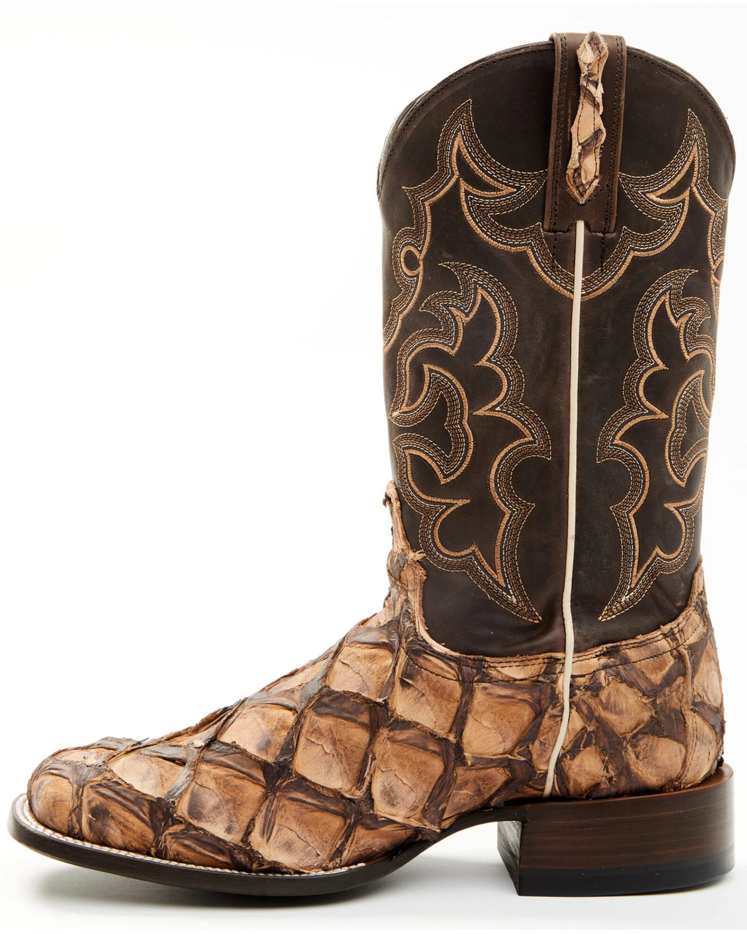 Cody James Men's Exotic Pirarucu Western Boots - Broad Square Toe