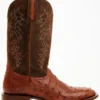 Cody James Men's Brandy Genuine Ostrich Exotic Western Boots - Broad Square Toe