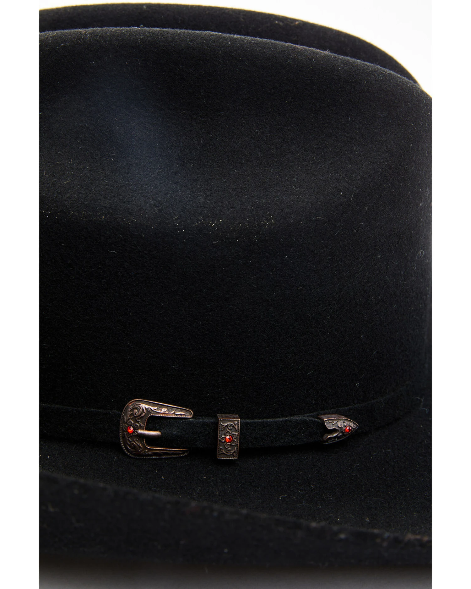 Cody James Men's 5X Self Band Cattleman Fur Blend Western Hat - Black