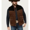 Cody James Men's Waren Corduroy Puffer Vest