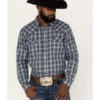 Cody James Men's Lingo Plaid Print Long Sleeve Snap Western Shirt