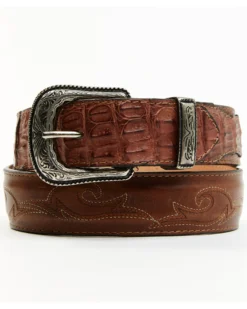 Cody James Men's Cypress Two Tone Embroidered Caiman Western Belt