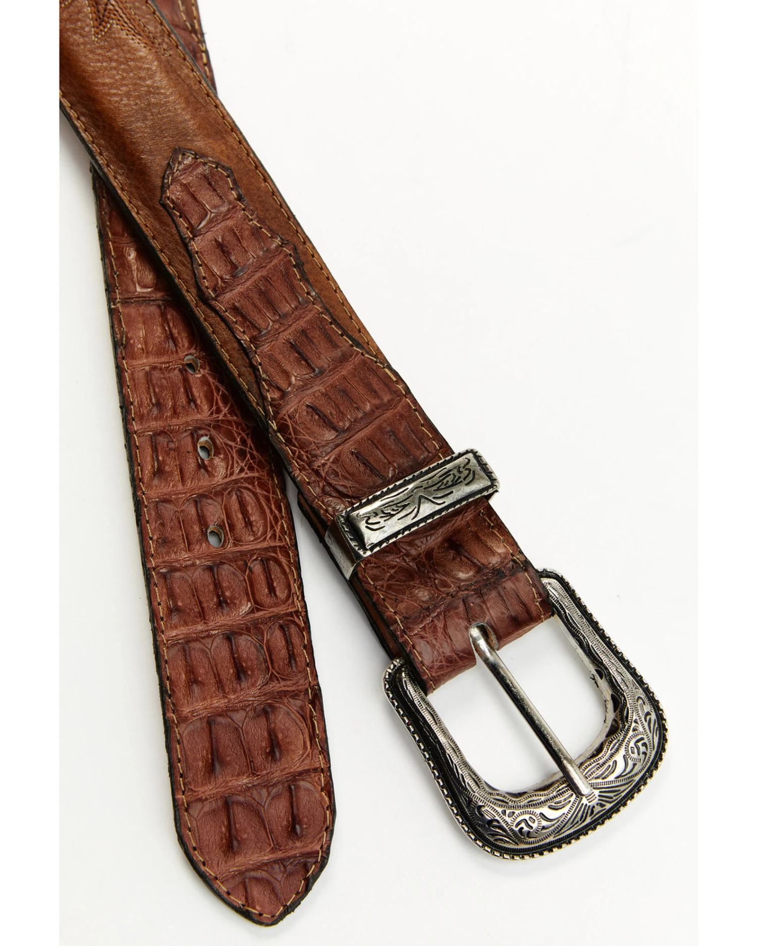 Cody James Men's Cypress Two Tone Embroidered Caiman Western Belt