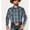 Cody James Men's Expression Large Plaid Snap Western Shirt 