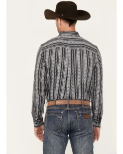 Cody James Men's Wiltern Striped Long Sleeve Button-Down Stretch Western Shirt