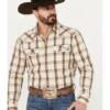 Cody James Men's Sundowner Plaid Print Long Sleeve Western Snap Shirt