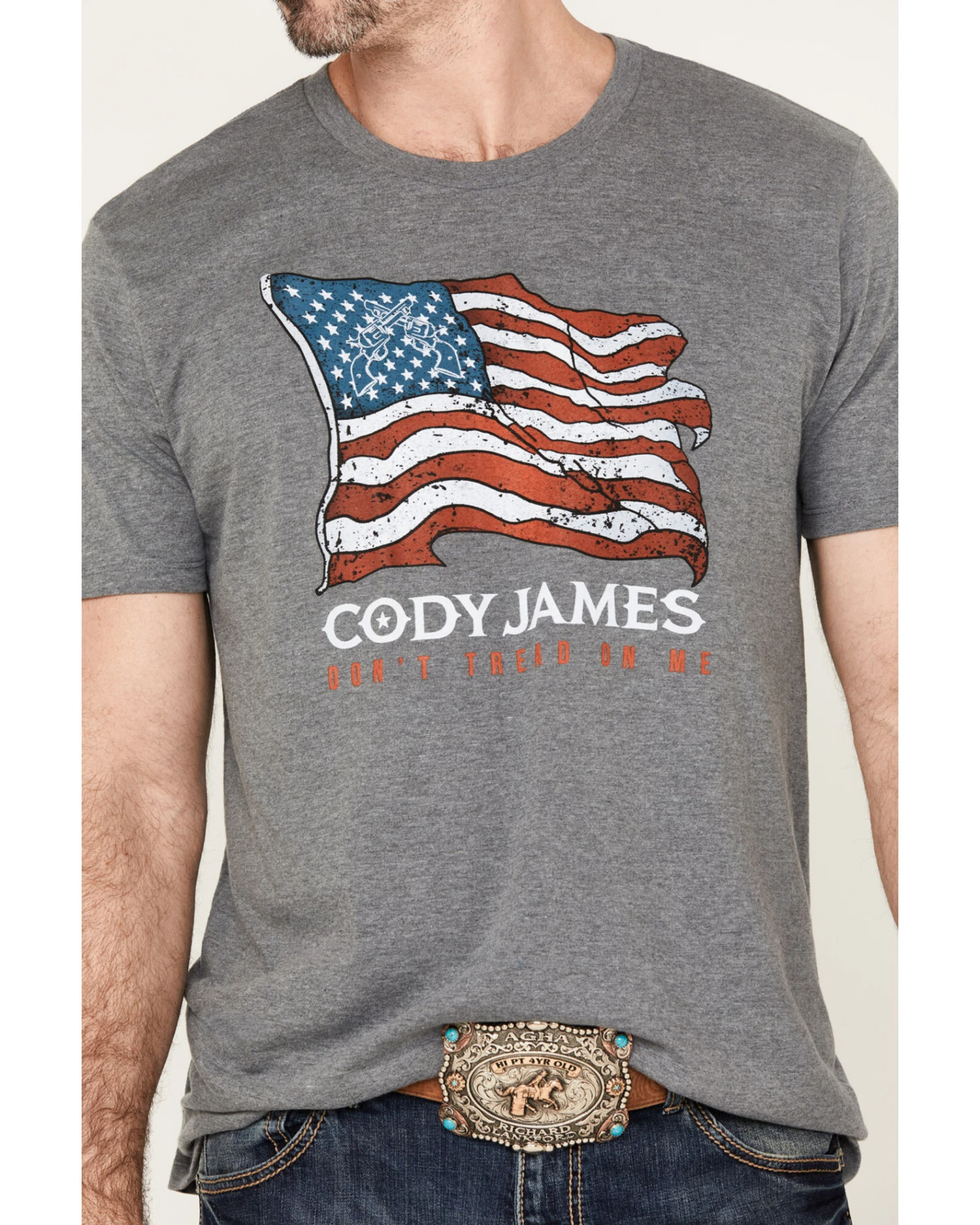 Cody James Men's Revolver Flag Short Sleeve Graphic T-Shirt