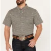 Cody James Men's Dillon Geo Print Short Sleeve Button-Down Stretch Western Shirt - Big