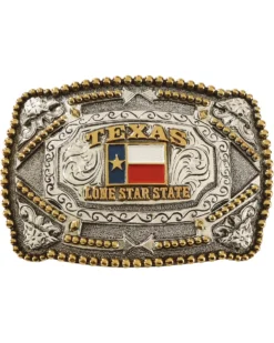 Cody James Red White And Blue Square Texas Belt Buckle